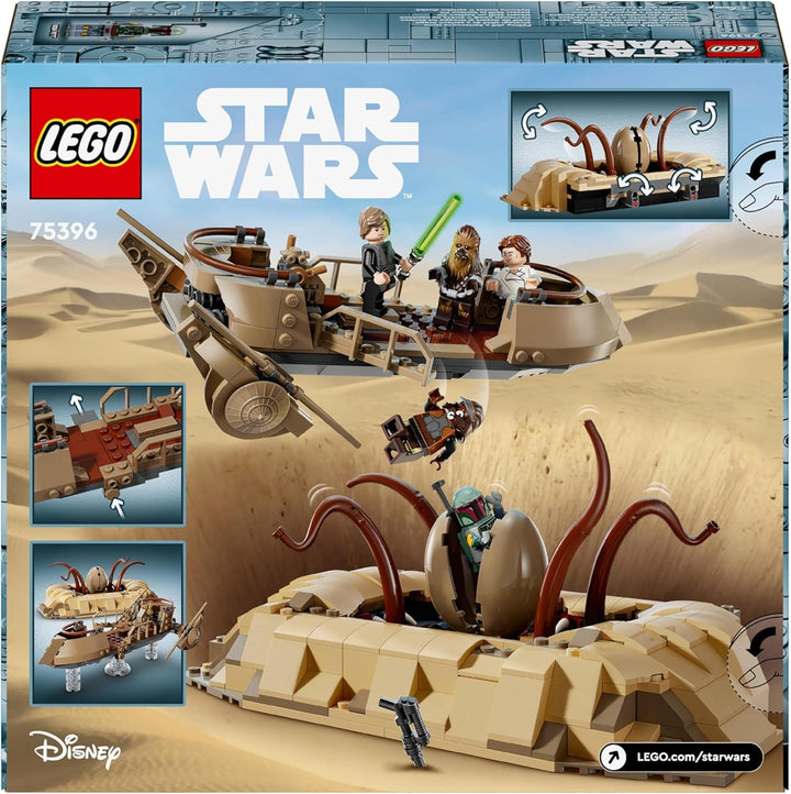 LEGO Star Wars: Întoarcerea lui Jedi Knight Desert Skiff și Sarlacc Pit, set fantezie de colecționat și construit, jucărie de construit, cadou pentru băieți, fete și toți fanii 75396