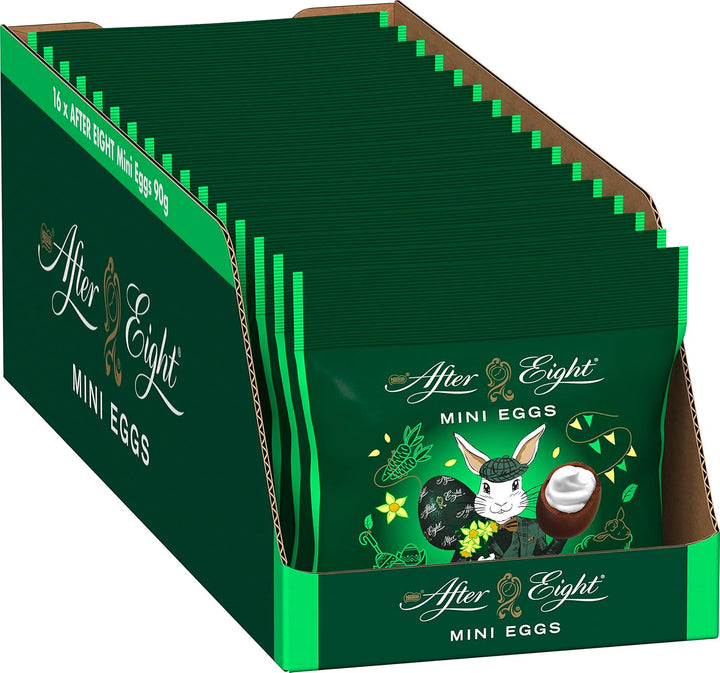 NESTLÉ after EIGHT Mini Eggs, Kleine Einzeln Verpackte Ostereier Aus Dunkler Schokolade Mit Minzfüllung, 1Er Pack (1 X 90G)