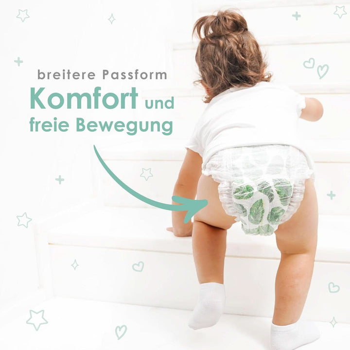 Pureborn Baby Premium Windeln Pants, Höschenwindeln, Größe 7 (17+ Kg), 16 Stück, Optimaler Schutz Für Tag Und Nacht, Dermatologisch Getestet, Ultraweich, Hautfreundlich