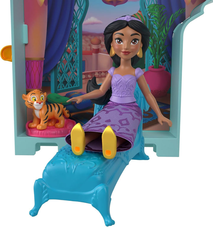 Mattel Disney Princess Toy, Jasmin's Stacking Castle Dollhouse Playset With Little Doll, 2 Friends And 7 Pieces, Inspired By The Disney Movie, Travel Toys And Gifts For Kids, HLW93