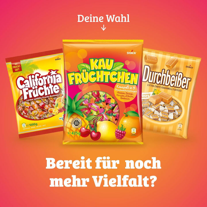 Kaufrüchtchen – 1 X 425G – Kaubonbons in Fünf Fruchtigen Geschmacksrichtungen