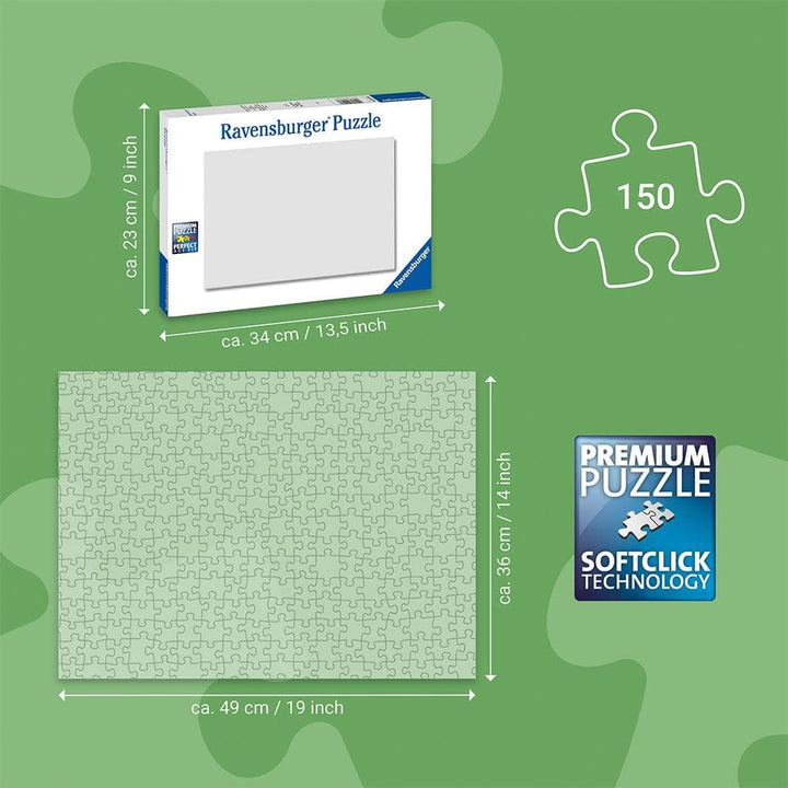 Ravensburger children's puzzle 13411 - Creaturi marine pe reciful de corali - De ce? De ce? De ce? Puzzle 150 piese XXL + poster de cunoștințe, pentru copii de la 7 ani
