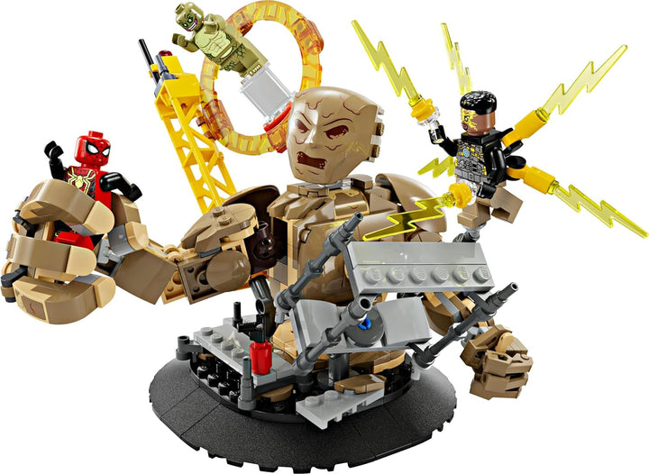 LEGO Marvel Spider-Man vs. Sandman: Showdown, jucărie de supererou cu figuri care includ Lizard și Electro, jucărie de construcție pentru jocuri de rol, cadou pentru băieți și fete entuziaști de acțiune 76280