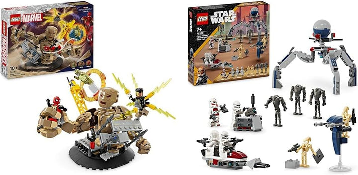 LEGO Marvel Spider-Man vs. Sandman: Showdown, jucărie de supererou cu figuri care includ Lizard și Electro, jucărie de construcție pentru jocuri de rol, cadou pentru băieți și fete entuziaști de acțiune 76280