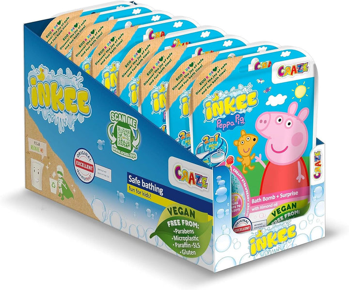 INKEE SURPRISE - Peppa Pig Badekugeln Kinder Mit Überraschung Peppa Wutz Spielzeug Für Die Badewanne - Badezusatz Kinder