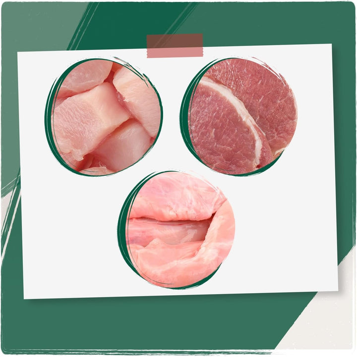 Venandi Animal - Hrană umedă premium pentru pisici, tasting pack I, pui, curcan, vită, 6 X 200 G (6-pack), fără cereale și naturală