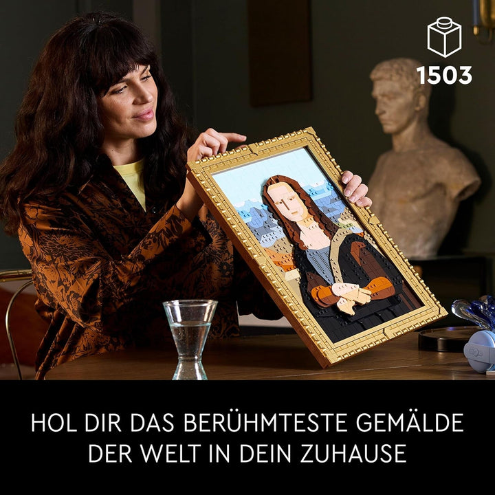 LEGO Art Mona Lisa, set pentru adulți, pictură de Leonardo Da Vinci pentru agățat, activitate creativă pentru bărbați și femei, cadou pentru iubitorii de artă, artă renascentistă italiană 31213