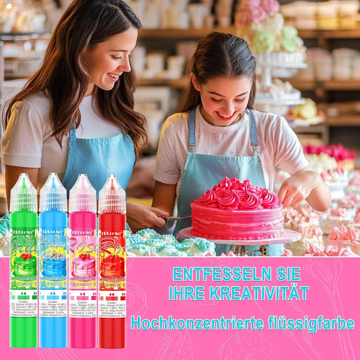 Set 4 coloranti alimentari lichizi, concentrati, 4 x 30 ml Coloranti Alimentari Naty Shop