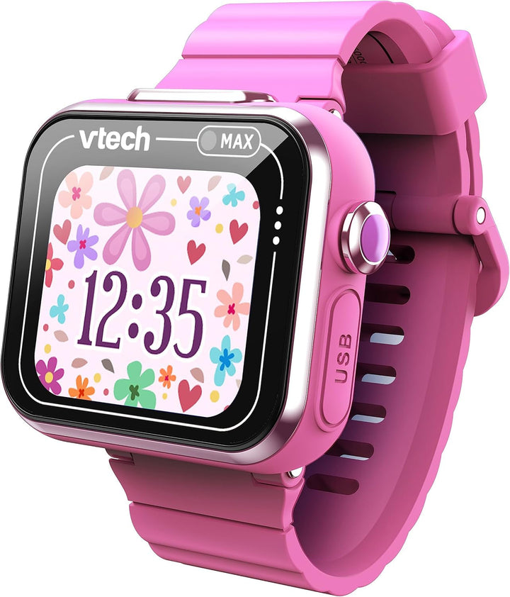 Vtech KidiZoom Smart Watch MAX în negru - ceas pentru copii cu cameră dublă pentru fotografii și videoclipuri, numeroase jocuri, funcții variate și multe altele - Pentru copii de la 5-12 ani