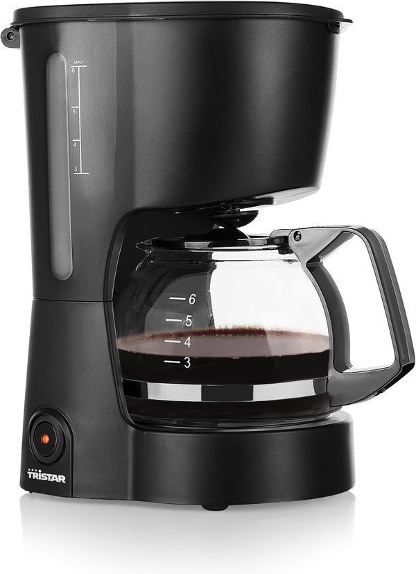 Cafetieră Tristar, capacitate de 6 cești, 600W, funcție de menținere la cald, oprire automată, filtru permanent, sistem anti-picurare, compactă și portabilă, ușor de curățat, CM-1246