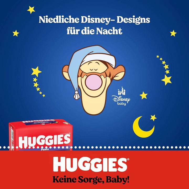 Huggies Overnight Pants Größe 5 (12-17 Kg), Windeln-Monatsbox, 96 Stück (4X24), Windelhöschen Für Die Nacht