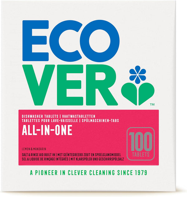 Ecover All-In-One, Dishwashing Liquid, Capsules, Lemon and Orange