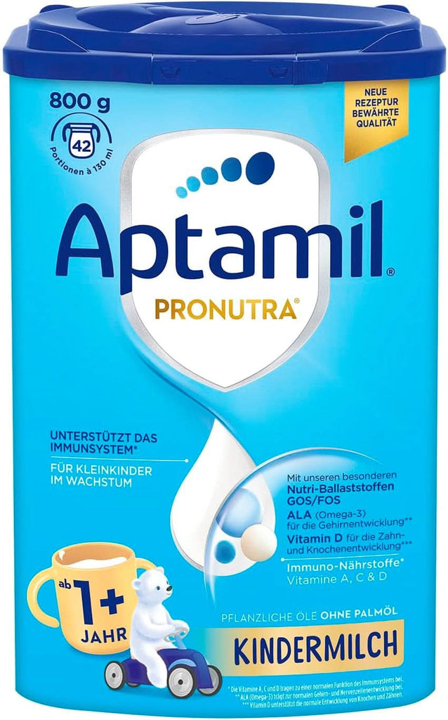 Aptamil Kindermilch 1 plus – Für Kleinkinder Im Wachstum – Mit Wichtigen Nährstoffen - Ohne Palmöl – 1 X 800 G – 42 Portionen À 130 Ml