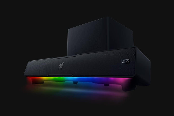 Razer Leviathan V2 - Pc-Gaming-Soundbar Schwarz & Goliathus Extended Chroma - Extra Große Weiche XXL Gaming Maus-Matte Mit RGB Beleuchtung Schwarz
