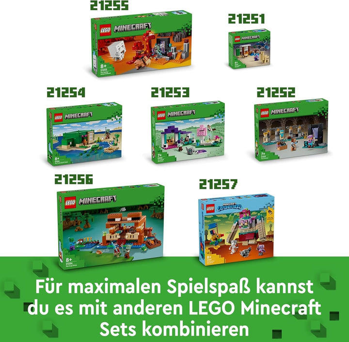 LEGO Minecraft Sanctuarul animalelor, jucărie cu multe figuri de animale pentru fete și băieți de la 7 ani, cadou pentru gameri și copii, set de modele de cărămizi ale biomului de câmpie 21253