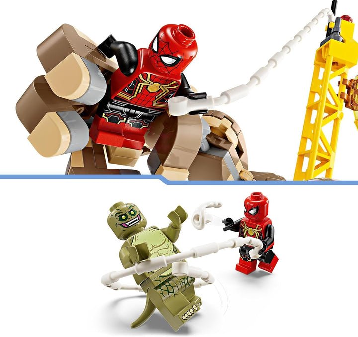 LEGO Marvel Spider-Man vs. Sandman: Showdown, jucărie de supererou cu figuri care includ Lizard și Electro, jucărie de construcție pentru jocuri de rol, cadou pentru băieți și fete entuziaști de acțiune 76280