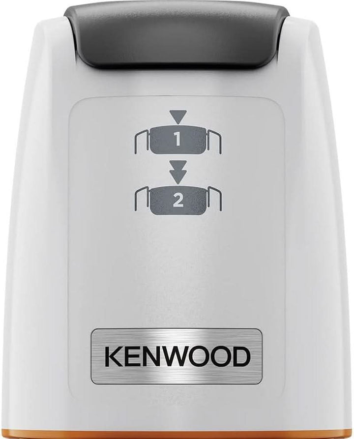 Kenwood Easychop CHP61.000WH, Zerkleinerer Mit Vier Klingen, Schüssel 0,5 L, Druckantrieb, 2 Geschwindigkeiten, Rutschfester Ring, Spülmaschinenfest, Eisbrecher, 500 W, Weiß