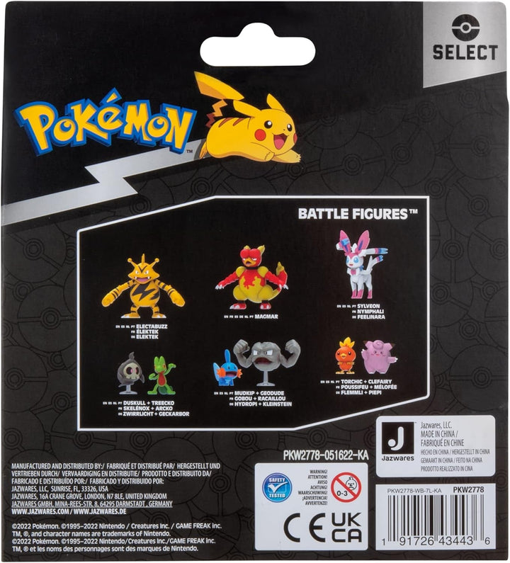 Pokemon PKW2778 Select 3-Pack cu Pichu și Pikachu și figuri de luptă Raichu de 7,6 cm, Evolution Multipack Style 2