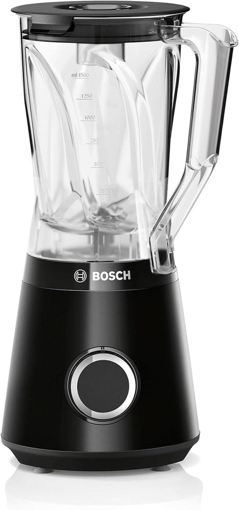 Bosch Standmixer Vitapower Serie 4 MMB6141B, Hochwertige Edelstahl-Klingen, 1,5L Tritan-Mixbehälter, Spülmaschinengeeignete Teile, 30.000 U/Min, 1200 W, Schwarz