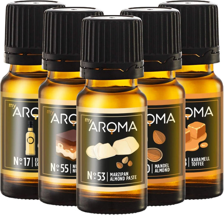 Myaroma | Set: Forest & Meadow - Aromă naturală pură cu aromă de fructe și aromă de fructe (5 x 10 ml) | Fără zahăr și neîndulcit