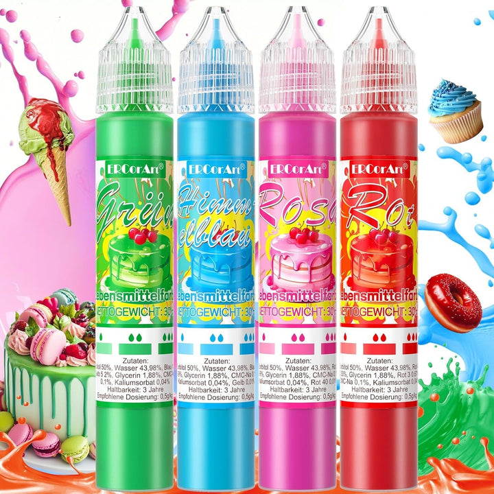 Set 4 coloranti alimentari lichizi, concentrati, 4 x 30 ml Coloranti Alimentari Naty Shop Default Title