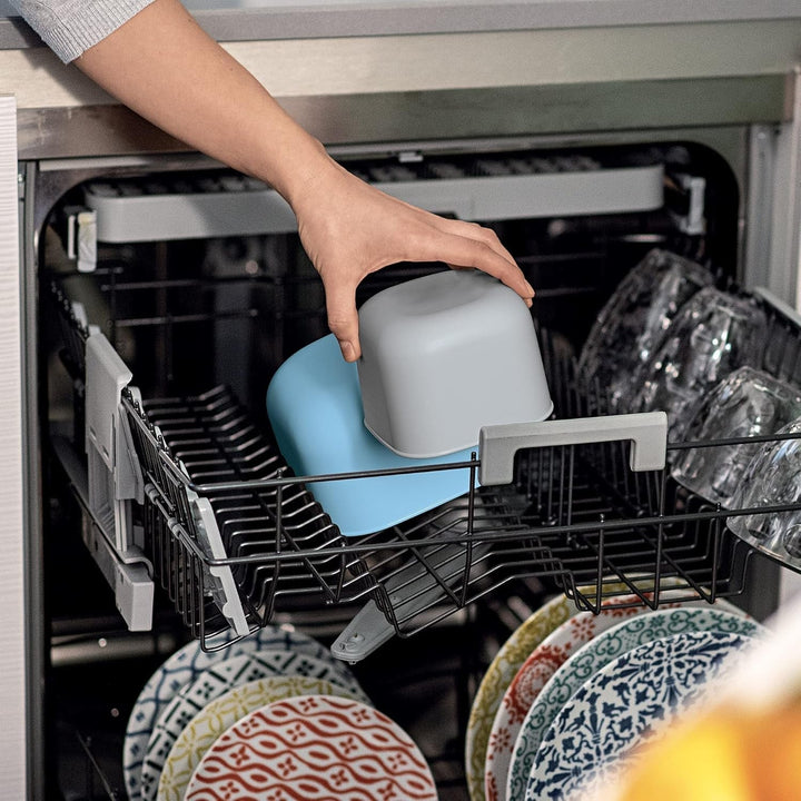 Guzzini - Kitchen Active Design, STORE&MORE Set de 3 cutii etanșe pentru frigider/congelator/microunde, înalte - 19,5 x 19,5 x h12,3 cm | 750/1550/2800 cc- 17070852 Cutii depozitare alimente Naty Shop