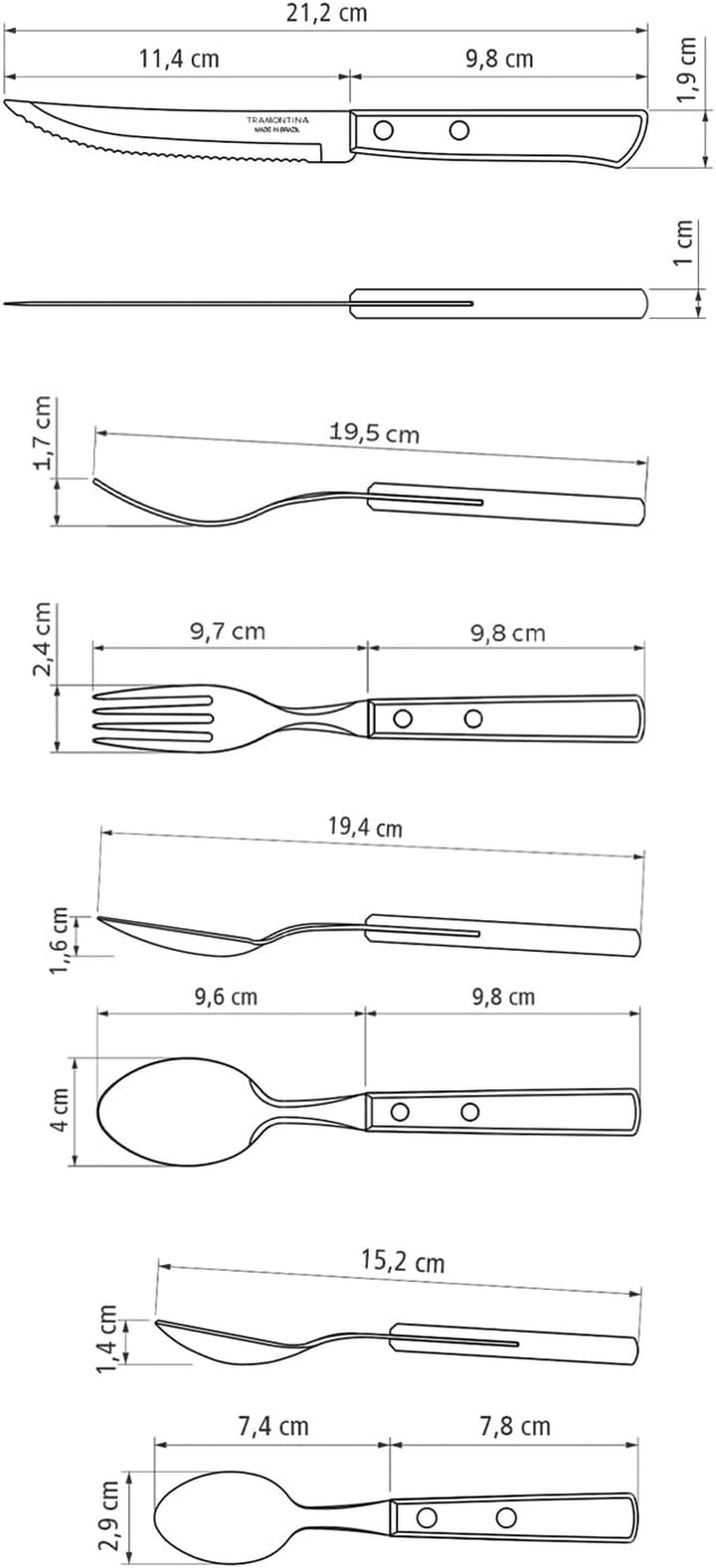 Tramontina 24-Tlg. Besteckset 21199/905