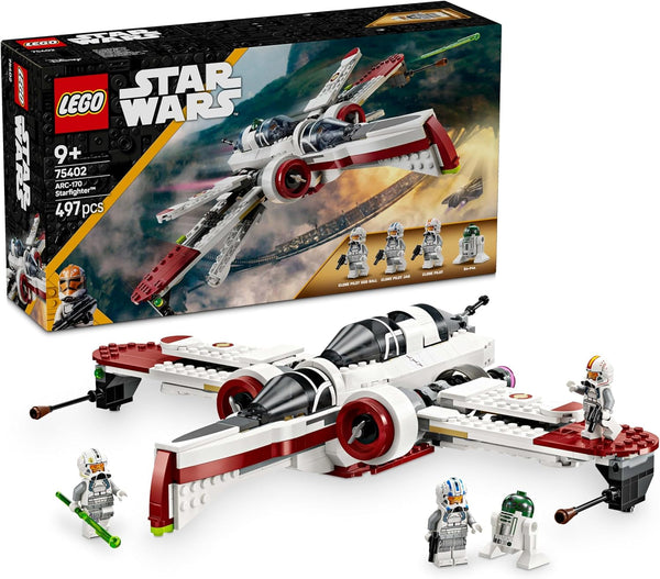 Jucărie LEGO Star Wars 75402 ARC-170 Starfighter cu 4 minifigurine, inclusiv pilot clonă și droid R4-P44, piesă de colecție, cadou pentru fanii Răzbunării Sith și băieți și fete cu vârsta de peste 9 ani