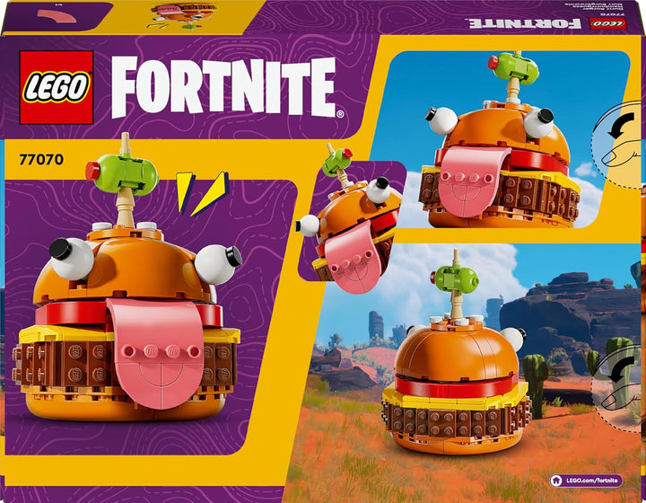LEGO Fortnite Durrr Burger, Set de construcție pentru jocul video pentru gameri cu vârsta de peste 9 ani, Model de expus, Figurină de colecționat, Cadou pentru copii, adolescenți și adulți, Obiect de colecție 77070