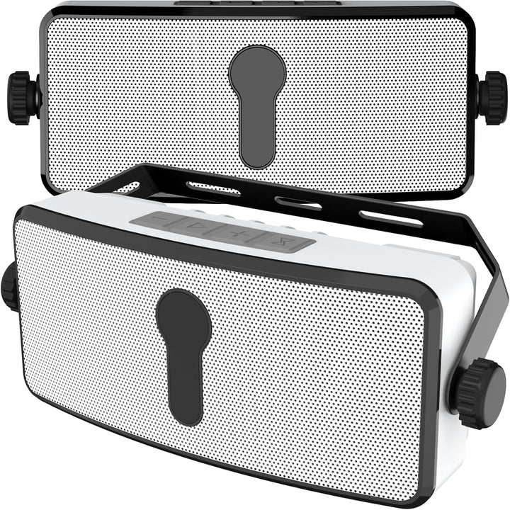 Plyee Audio Bluetooth-Lautsprecher Für Draußen, IPX5 Wasserdicht, Drahtlose Synchronisation Mit 100 Lautsprechern, Wandmontierbar, Ideal Für Terrasse, Veranda, Garage, Paar (MZ-511)