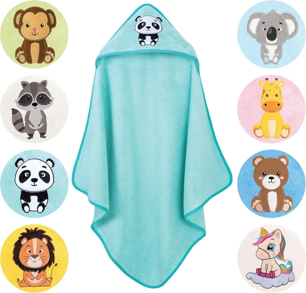 LAYNENBURG Premium Kapuzenhandtuch Baby - Badehandtuch Aus 100% Baumwolle - Oeko TEX - Handtuch Mit Kapuze Für Neugeborene & Kinder - Badetuch, Babyhandtuch Mädchen, Jungen (Einhorn 80 X 80Cm)