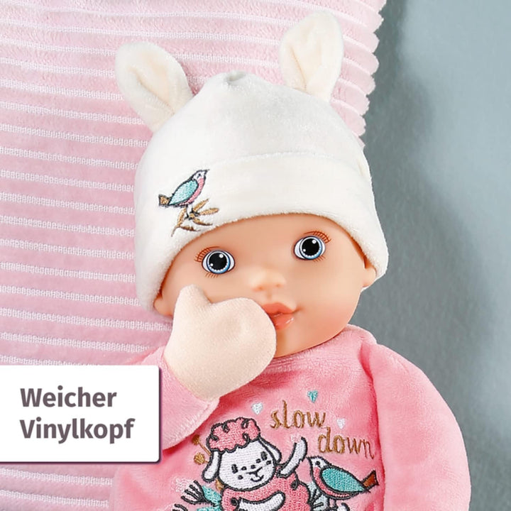 Zapf Creation 706428 Baby Annabell Sweetie pentru bebeluși 30Cm - Păpușă de cârpă roz moale pentru bebeluși, zornăitor integrat, lavabilă, poate fi folosită de la naștere.