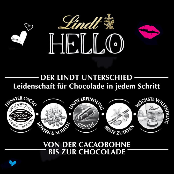 Lindt Schokolade HELLO Vegan Sweet´N Salty Popcorn | 100 G Tafel | Vegan Mit Kakao, Mildem Mandelmark Und Gesalzenen Und Süßen Mais- Und Popcorn-Stückchen | Schokoladengeschenk