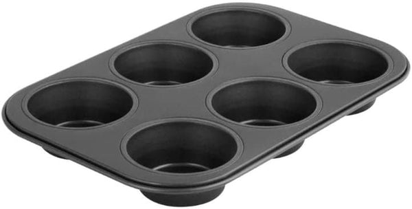 Zenker 6Er Muffinform Black Metallic, 275X190X30 Mm, Teflon Classic Antihaftbeschichtung, Hitzebeständig Bis 230°C, Leichte Reinigung, Ideal Für Köstliche Muffins