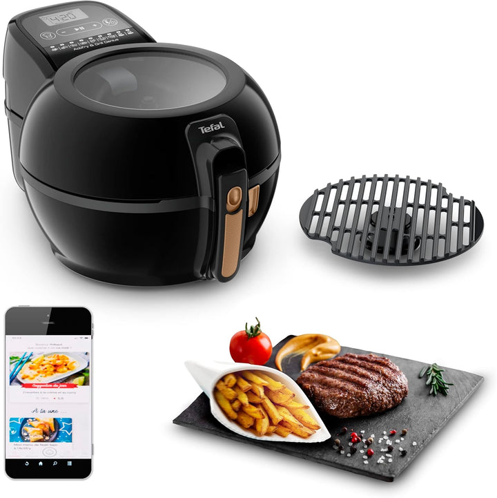 Tefal FZ7738 Actifry Genius+ Heißluftfritteuse | Airfryer Mit Rührarm, Kein Schütteln | 1500 W | 1,2 Kg Für 6 Personen | 9 Automatische Kochmenüs | ‎Energiesparend | Gesunde Friteuse Ohne Öl | Schwarz