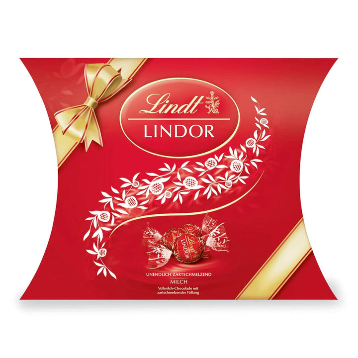 Lindt Schokolade LINDOR Kugeln Mischung | 323 G in Kissenpackung | Ca. 25 LINDOR Kugeln (Vollmilch, Feinherb, Weiß) | Pralinen-Geschenk Oder Schokoladengeschenk