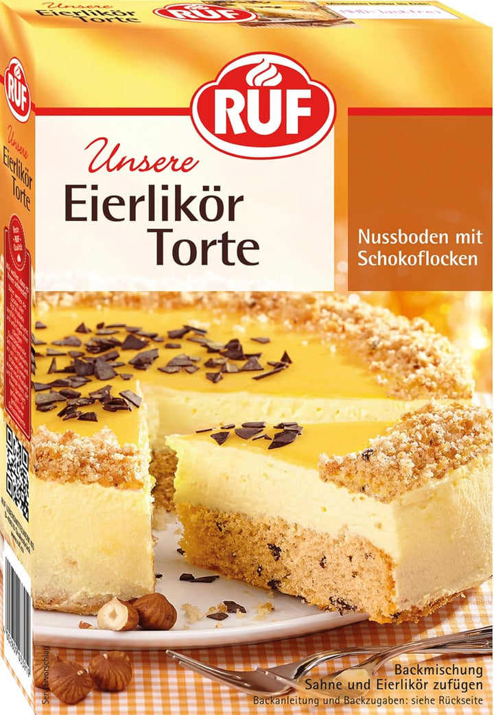 RUF Apfeltorte, Backmischung Für Eine Apfel-Torte Mit Sahne-Creme Und Zimt-Zucker, Apfel-Zimt-Torte, Vegan