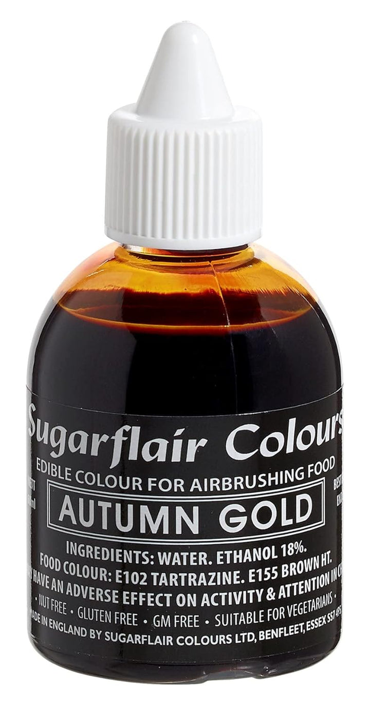 Sugarflair Airbrush Colouring Lebensmittelfarbe Black - Essbare Lebensmittel Farbe Flüssig, Airbrush-Farbe Für Kuchen, Cupcakes, Zuckerguss Und Kuchendekorationen - 60Ml