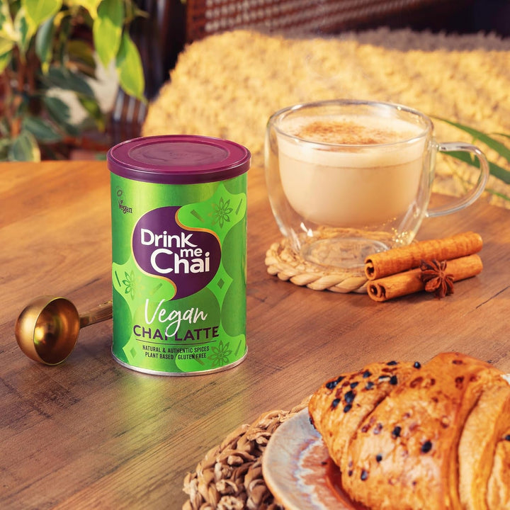 Drink Me Chai Vegan Chai Latte 250 g (pachet de 1), se adaugă doar apă, pudră vegană Chai Latte (16 porții în total)