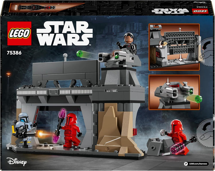 LEGO Star Wars: Duelul Mandalorian între Paz Vizsla și Moff Gideon, jucărie de construcție de colecție pentru copii, idee de cadou pentru băieți și fete creative cu vârsta de peste 7 ani, jucărie Mandalorian 75386