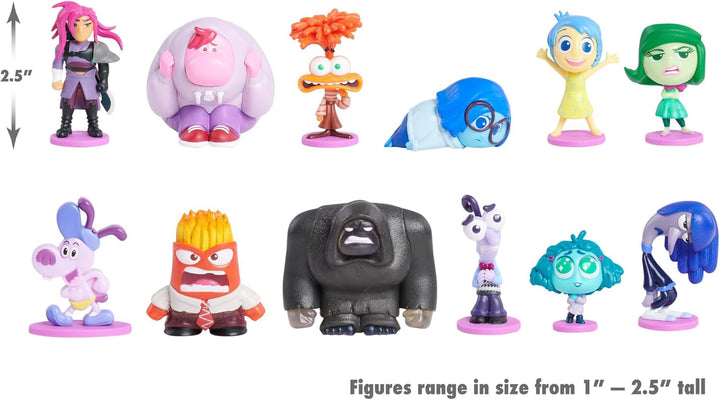 Just Play Disney și Pixar Inside Out 2 Minifigurine de colecționat, figuri de la 2,5 cm la 6,4 cm înălțime, jucării pentru copii de la 3 ani în sus