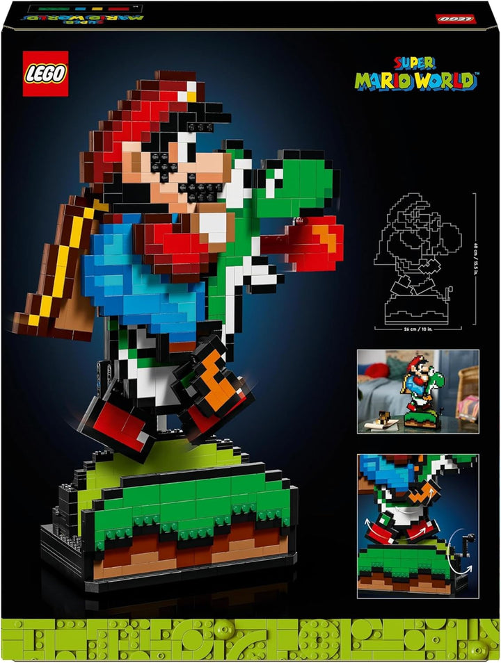 LEGO Super Mario World: Mario & Yoshi Nintendo Set de colecționat, figuri pixelate, model de construit și expus, decorațiuni pentru casă și de colecționat, kit de model și cadou pentru fanii adulți 71438