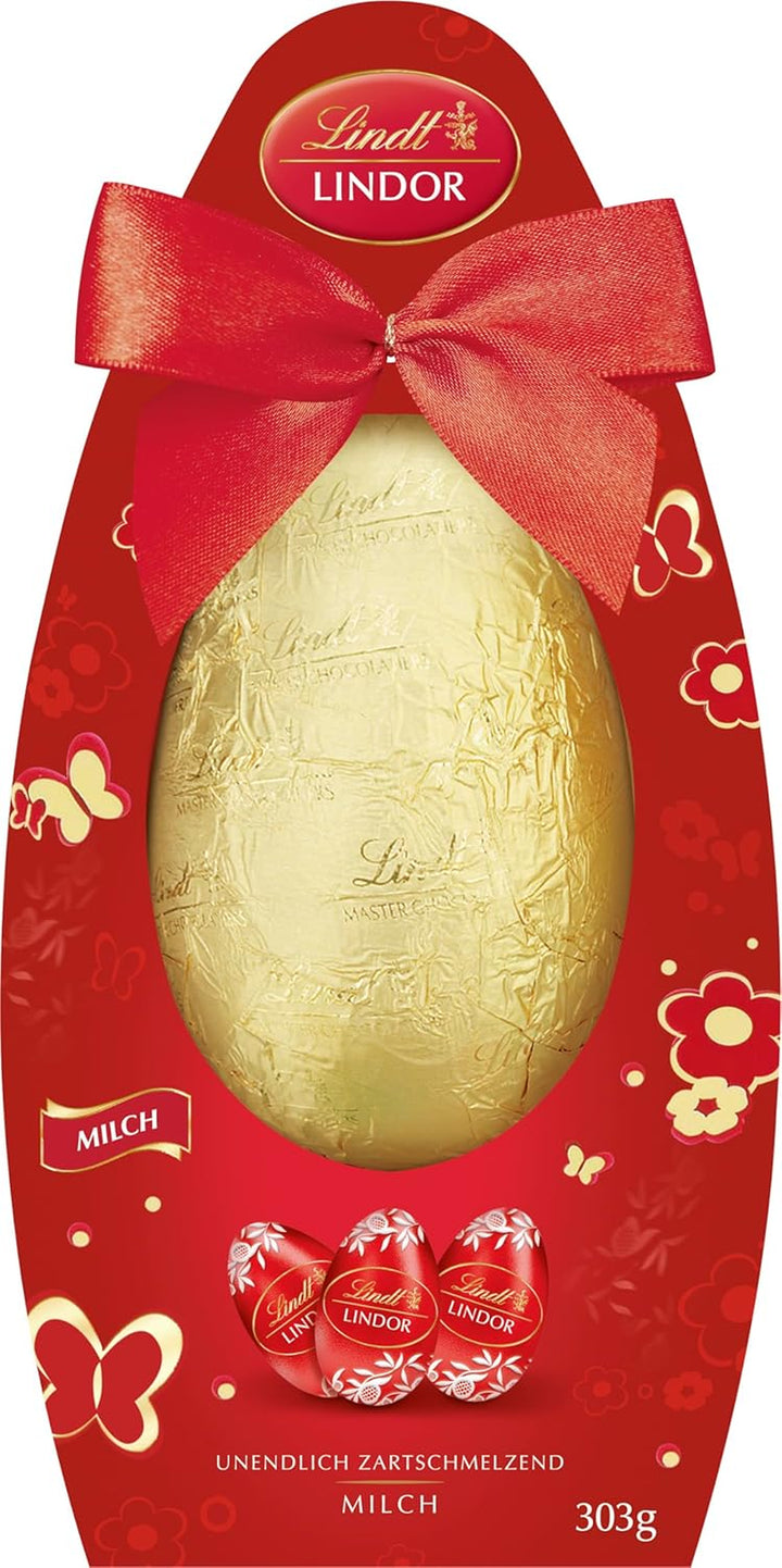 Lindt Schokolade LINDOR Eierkarton | 168 G | 6 X LINDOR Vollmilch Eier 28G Mit Zartschmelzender Füllung Im Eierkarton | Oster Schokolade | Schokoladengeschenk | Ostereier | Schokoeier