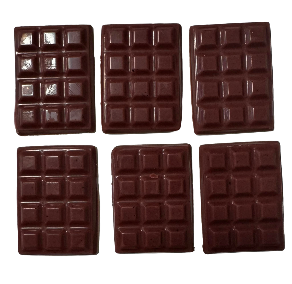 Mini tablettes de chocolat pour la décoration, marron, 3.5x2.5 cm