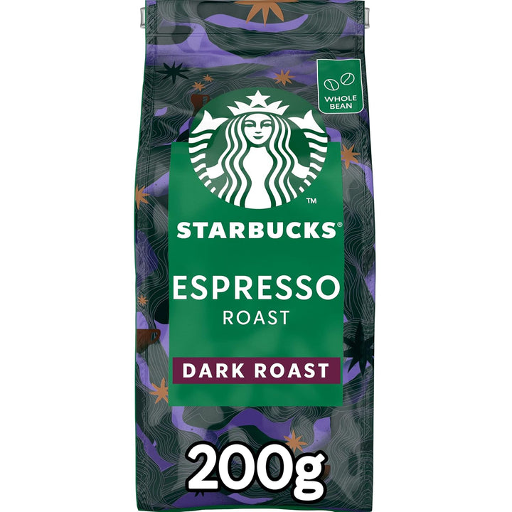 STARBUCKS Espresso Roast, Dunkle Röstung, Ganze Kaffeebohnen 200G (6Er Pack)