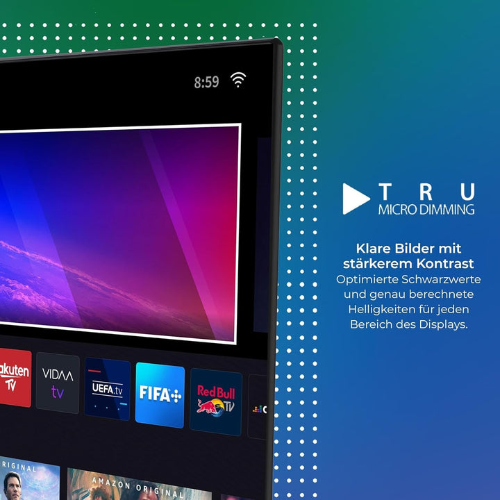 Toshiba 32LV3E63DAZ 32 Zoll Fernseher/Vidaa Smart TV (Full HD, HDR, Triple-Tuner, Bluetooth, Dolby Audio)