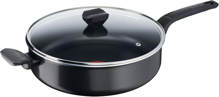 Tefal Easy Cook & Clean Bratpfanne 28 Cm, Antihaftbeschichtung, Thermo-Signal Temperaturindikator, Schwarz, B5550633 [Nicht Kompatibel Mit Induktion]