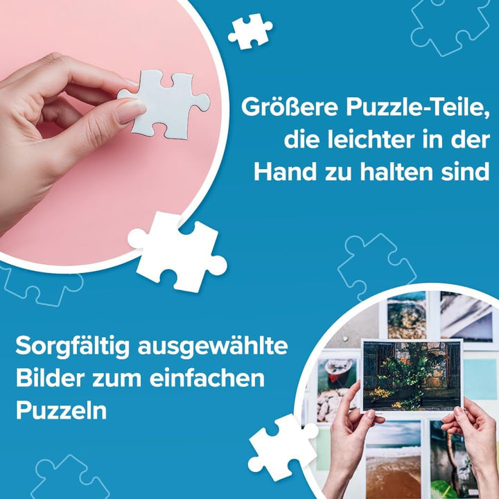 Trefl - Easypiece Puzzle: Insecte pe pajiște - 300 de piese - piese mari, ușor de puzzleat, pentru adulți și copii de la 10 ani în sus