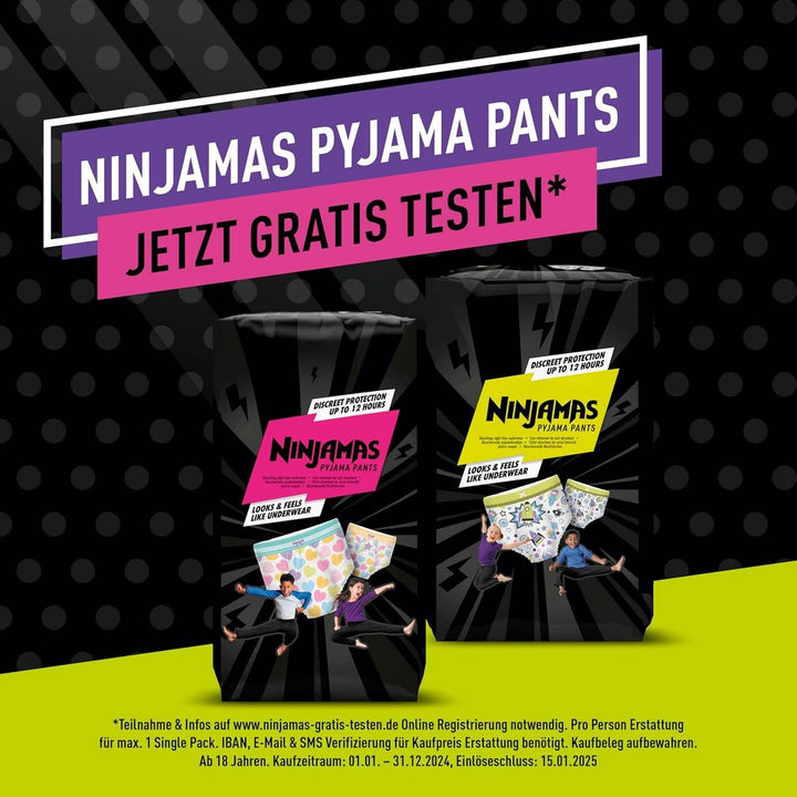 Pyjama Pants Herzen, 10 Absorbierende Nachthöschen, 7 Jahre, 17Kg-30Kg