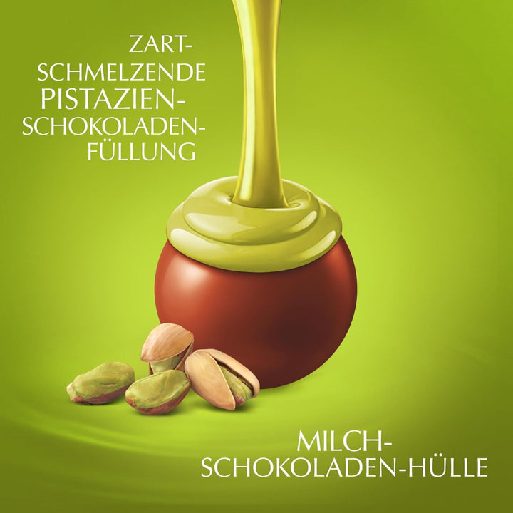 Lindt Schokolade LINDOR Kugeln Pistazie | 500 G | Ca. 40 Kugeln Vollmilchschokolade Mit Zartschmelzender Pistazien Füllung Im Süßen Cornet | Pralinen Geschenk | Schokoladen Geschenk